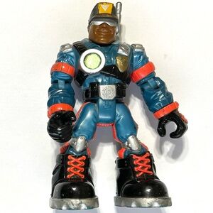 4/$20 Vintage Fisher-Price Rescue Heroes Jake Justice Police Action Figure 2000